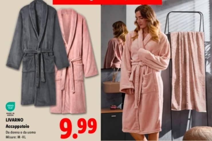 accappatoio livarno lidl volantino