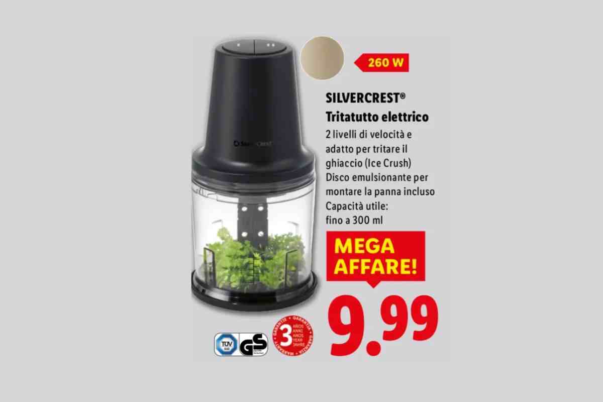 lidl: tritatutto a 9.99 euro